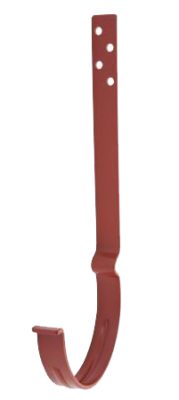 Детальное фото крюк крепления желоба удлиненный, сталь, d-150 мм, красный, aquasystem