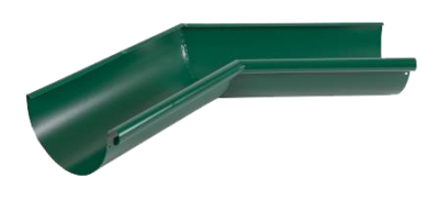 Детальное фото угол желоба внутренний 135 гр, сталь, d-150 мм, зеленый, aquasystem